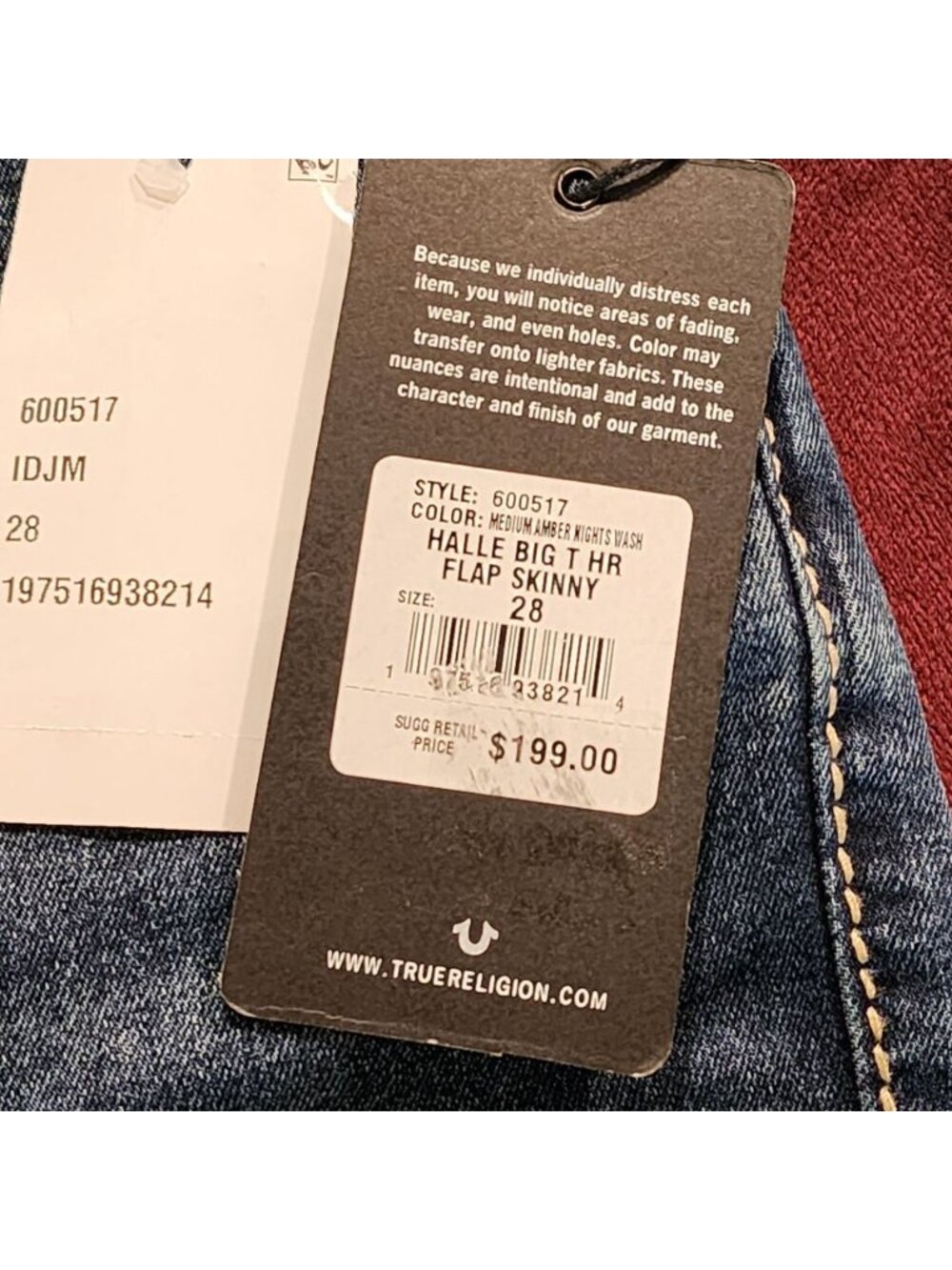 True Religion Women's Denim Jeans High Rise Super Skinny Blue Size 28 NWT - Picture 12 of 16